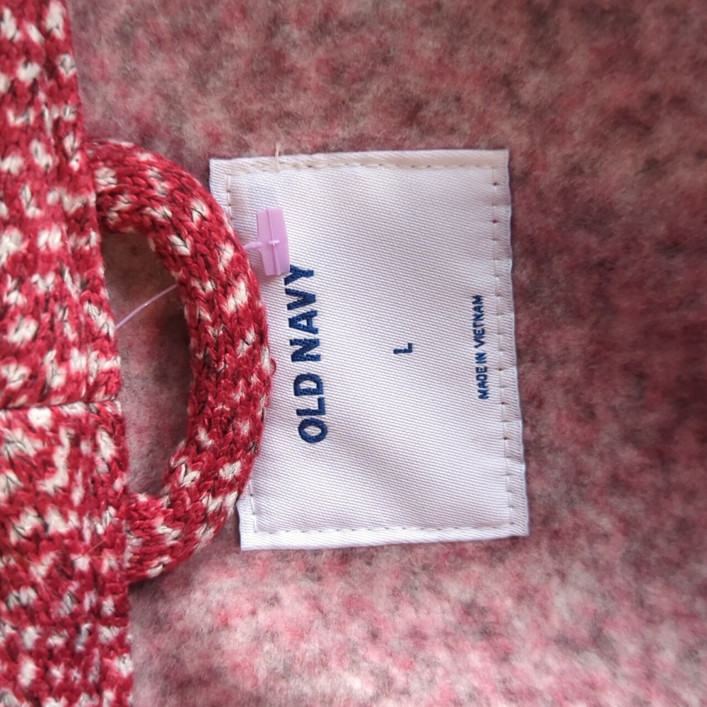 Old Navy pink tweed herringbone overcoat - Picture 2 of 2